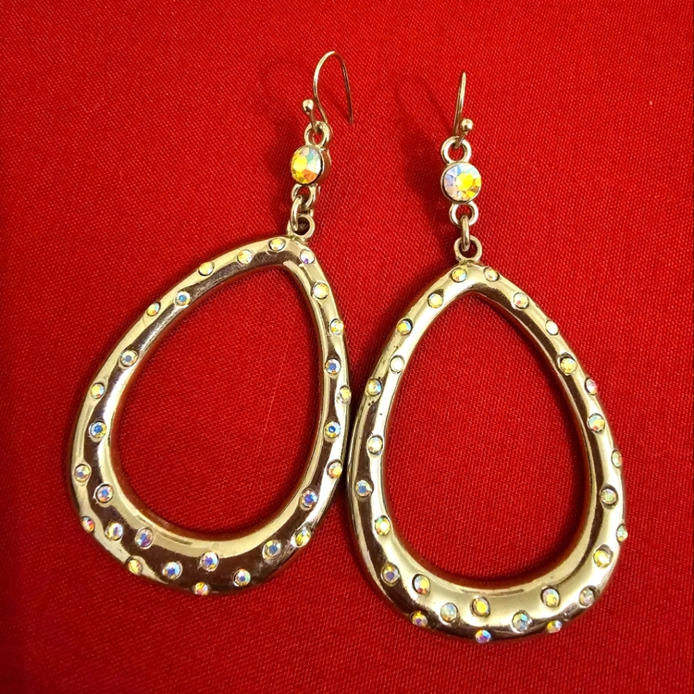 Teardrop Rhinestone earrings
